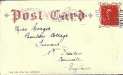 [Back of Post Card Era Card]